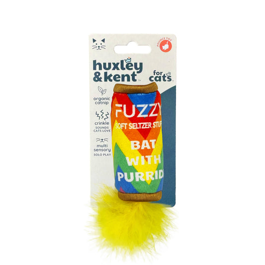 Huxley Fuzzy Soft Seltzer Cat Toy