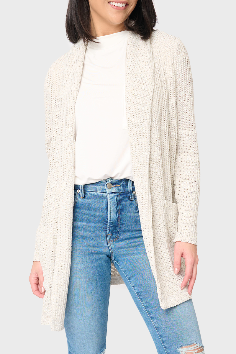 Gibson Shawl Collar Long Cardigan
