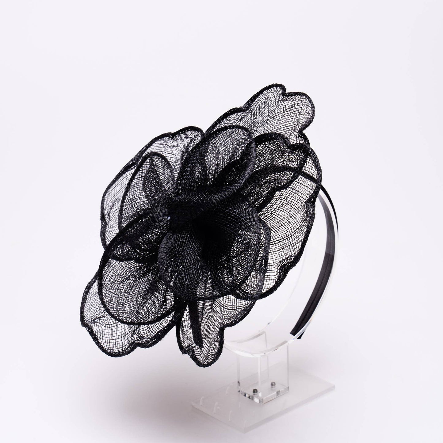 KaKyCo Sinamay Peony Pedal Narrow Headband Fascinator