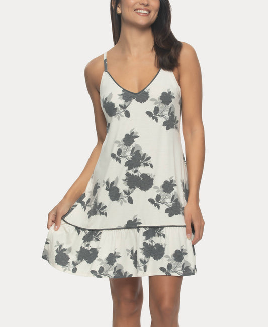 Felina Allie Sleep Soft Jersey Chemise - Shadow Floral