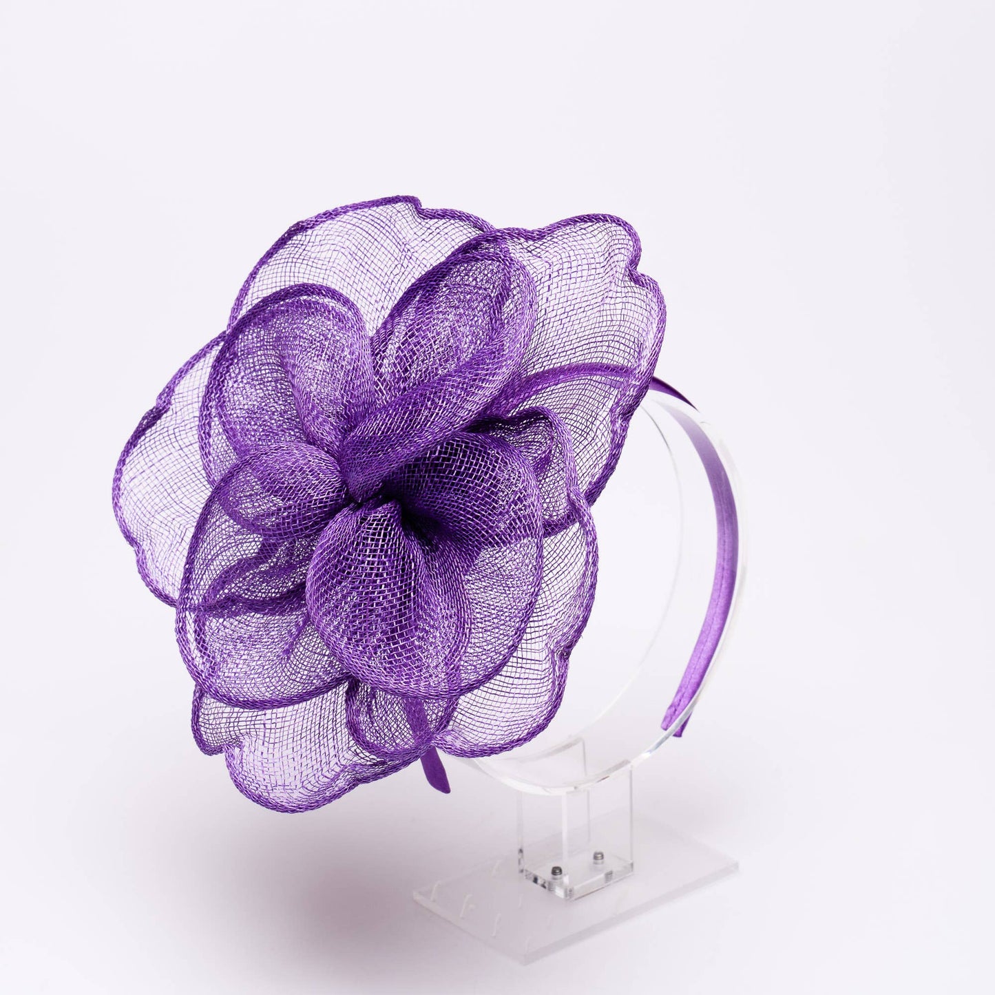 KaKyCo Sinamay Peony Pedal Narrow Headband Fascinator