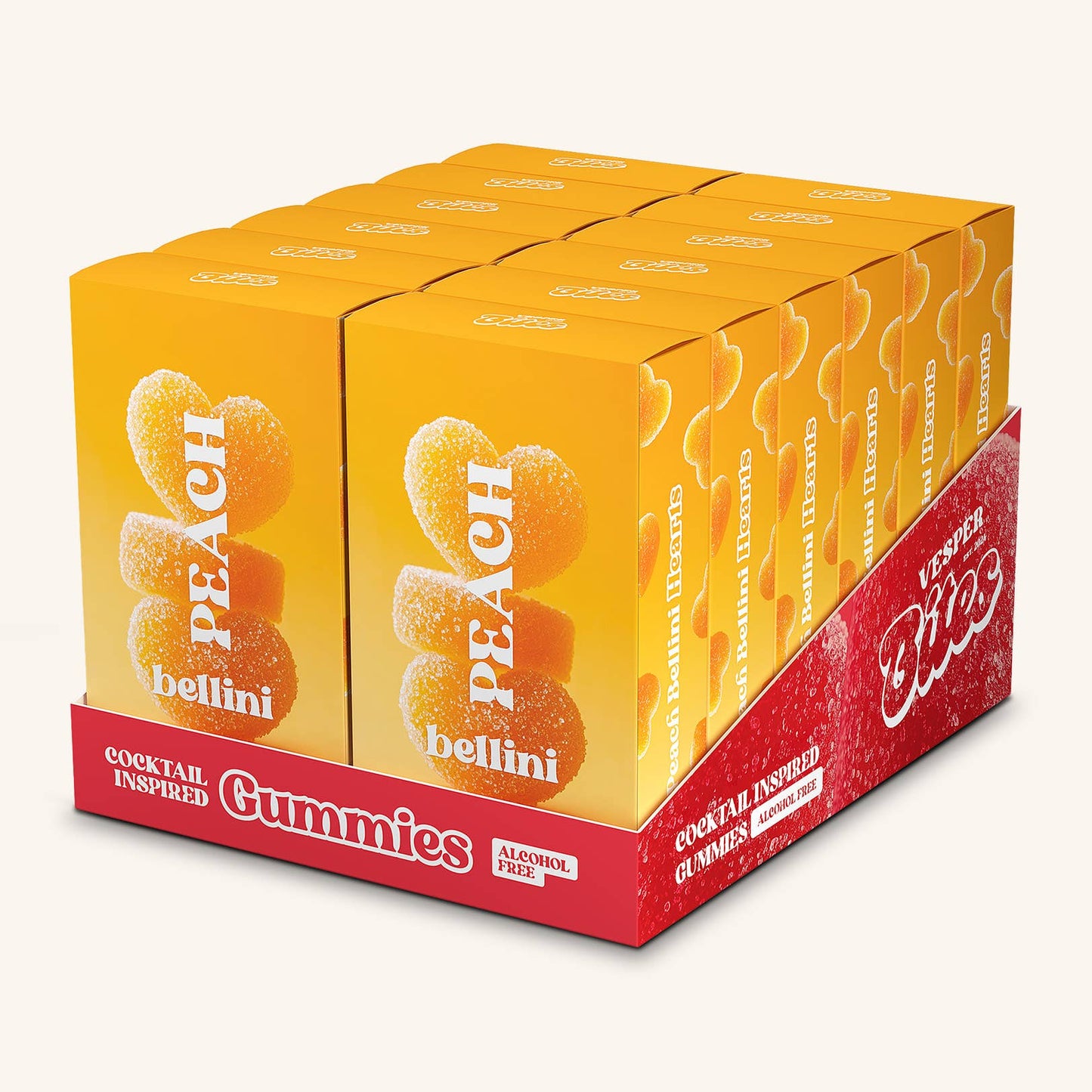 Vesper Peach Bellini Gummies, Chewy Candies, All natural