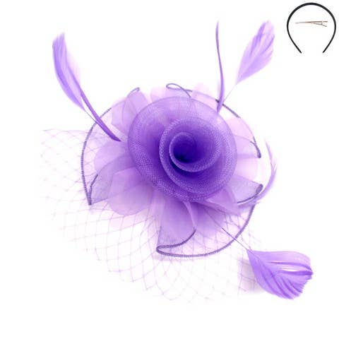 Sophia Rose Mesh Feather Fascinator