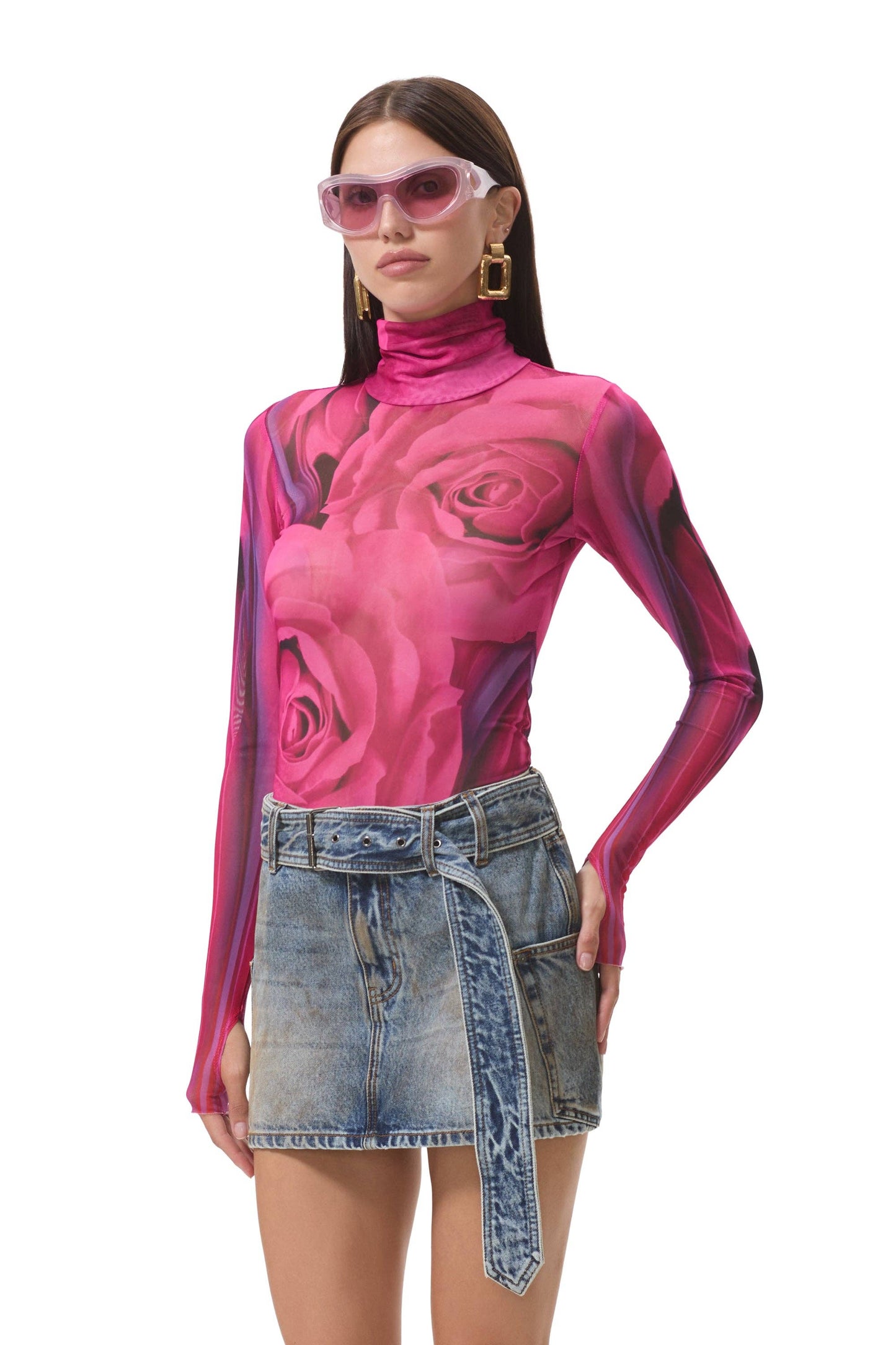 AFRM Zadie Top - Fuchsia Rose