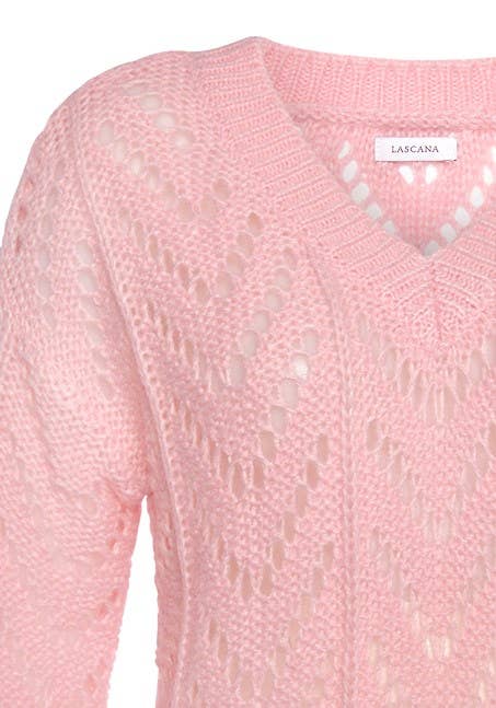 LASCANA Women's Open Knit Sweater##246