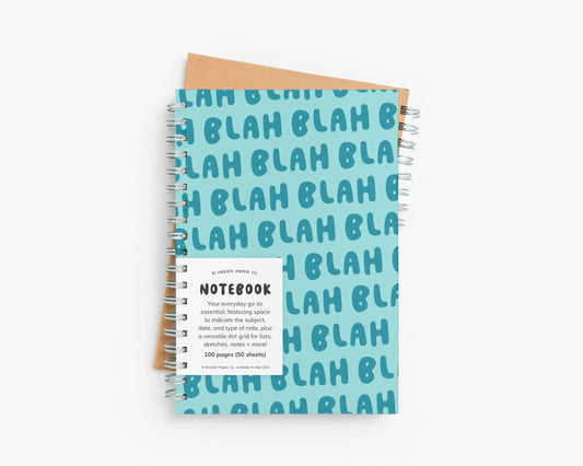 Kreate Blah Spiral Notebook, Work Books, Back to School, Gift