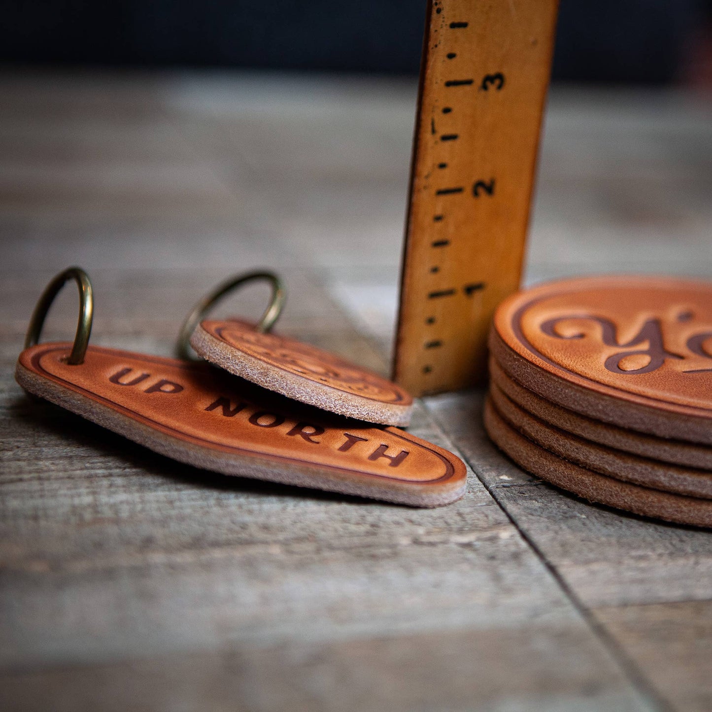 But First Coffee Leather Coaster