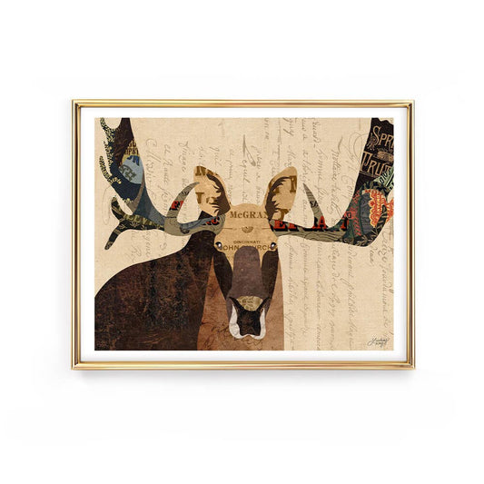 Moose Collage - Art Print