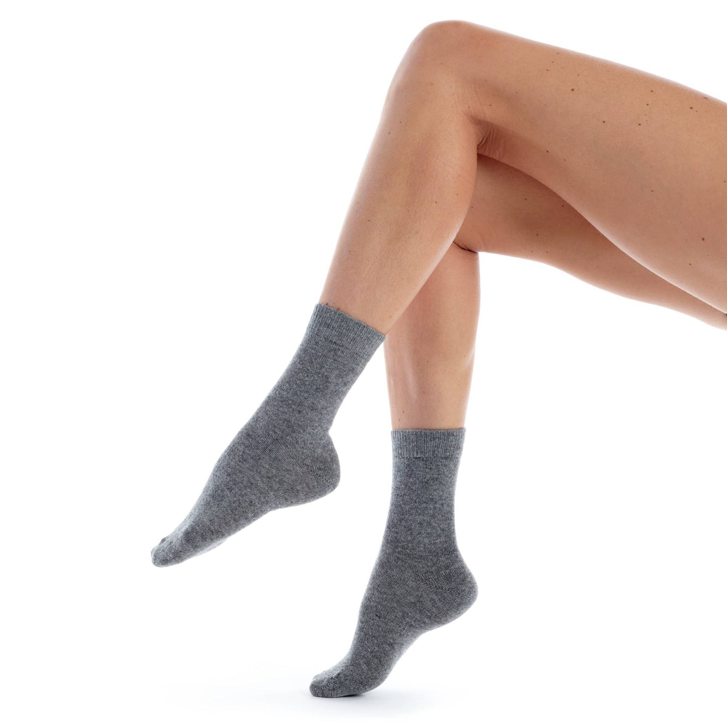 Charcoal Cashmere Plain Sock