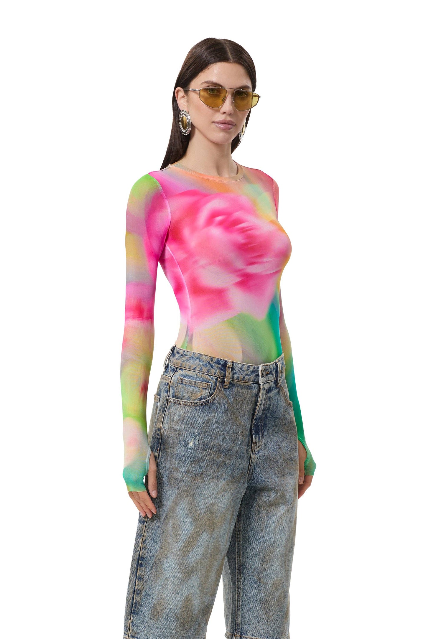 Kaylee Top - Green Rose