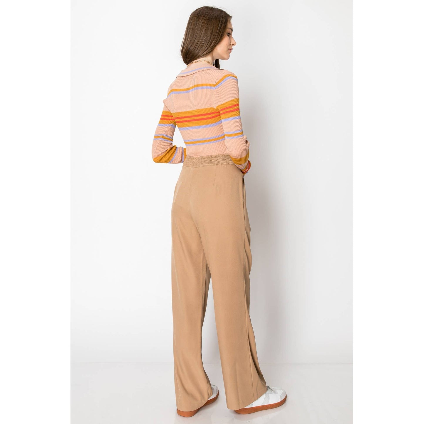 Skylar Rose Wide Leg Trousers Smocked Back PANTS