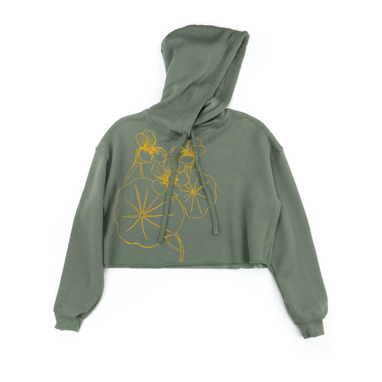 Supermaggie Nasturtiums Mandy Crop Hoodie