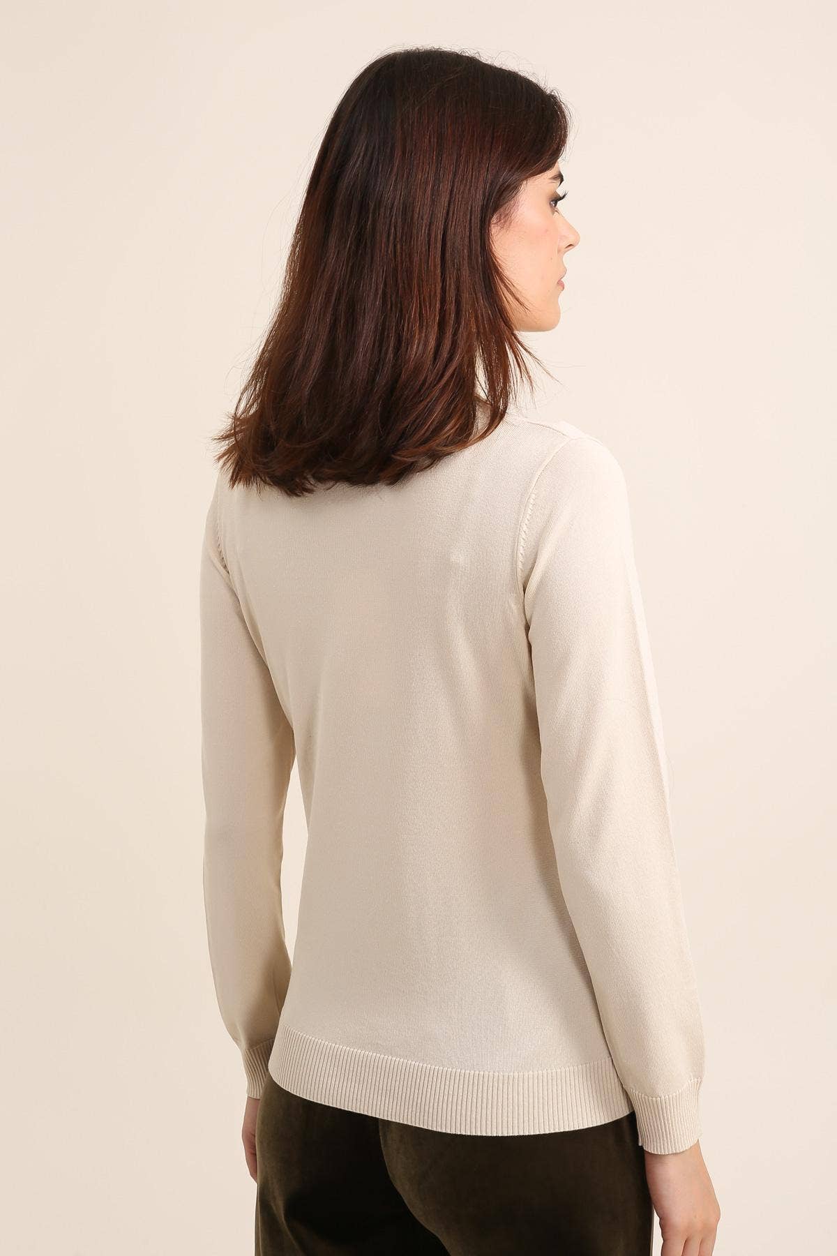 Choklate Turtleneck sweater in tencel and lurex knit