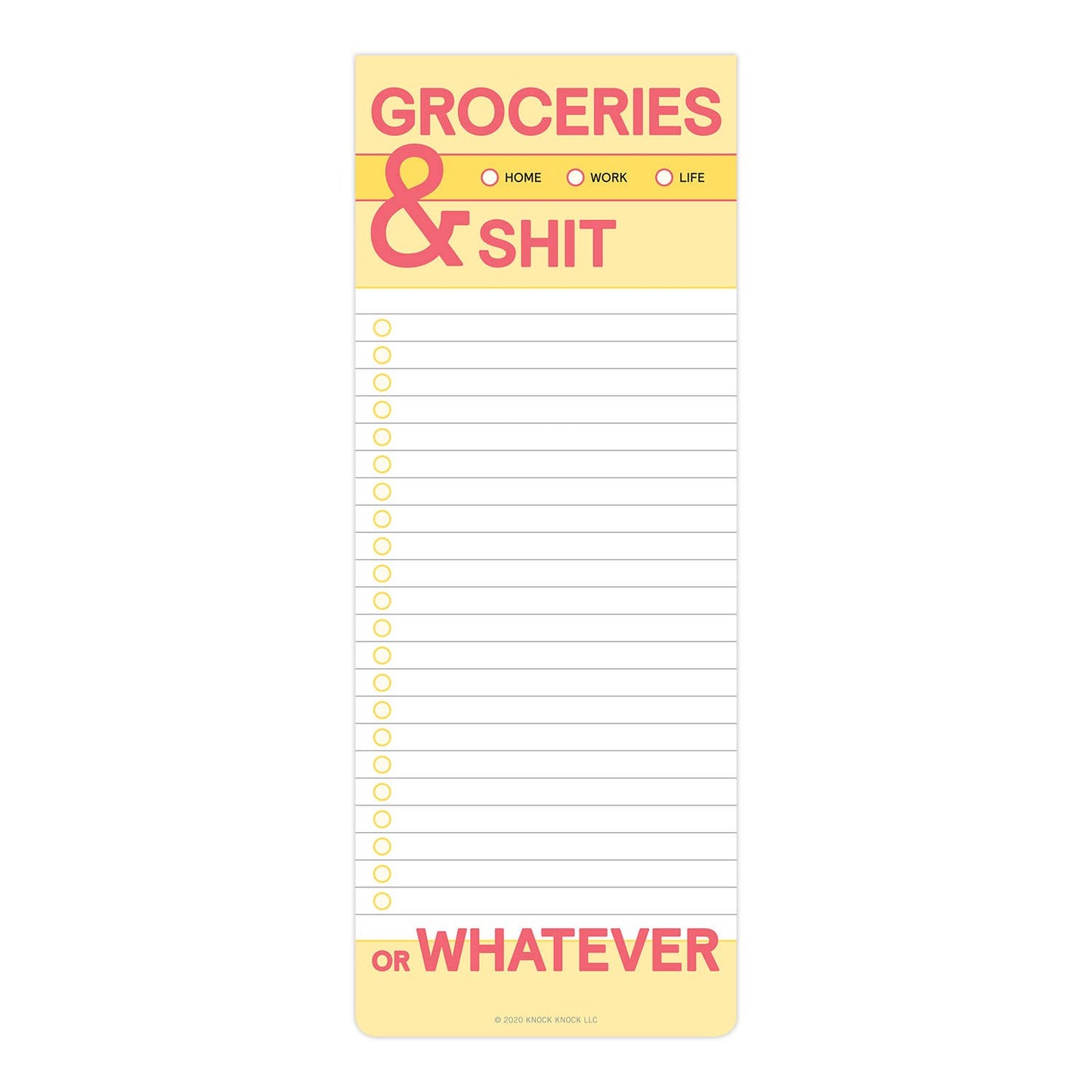 Groceries and Shit Make-a-List Pad