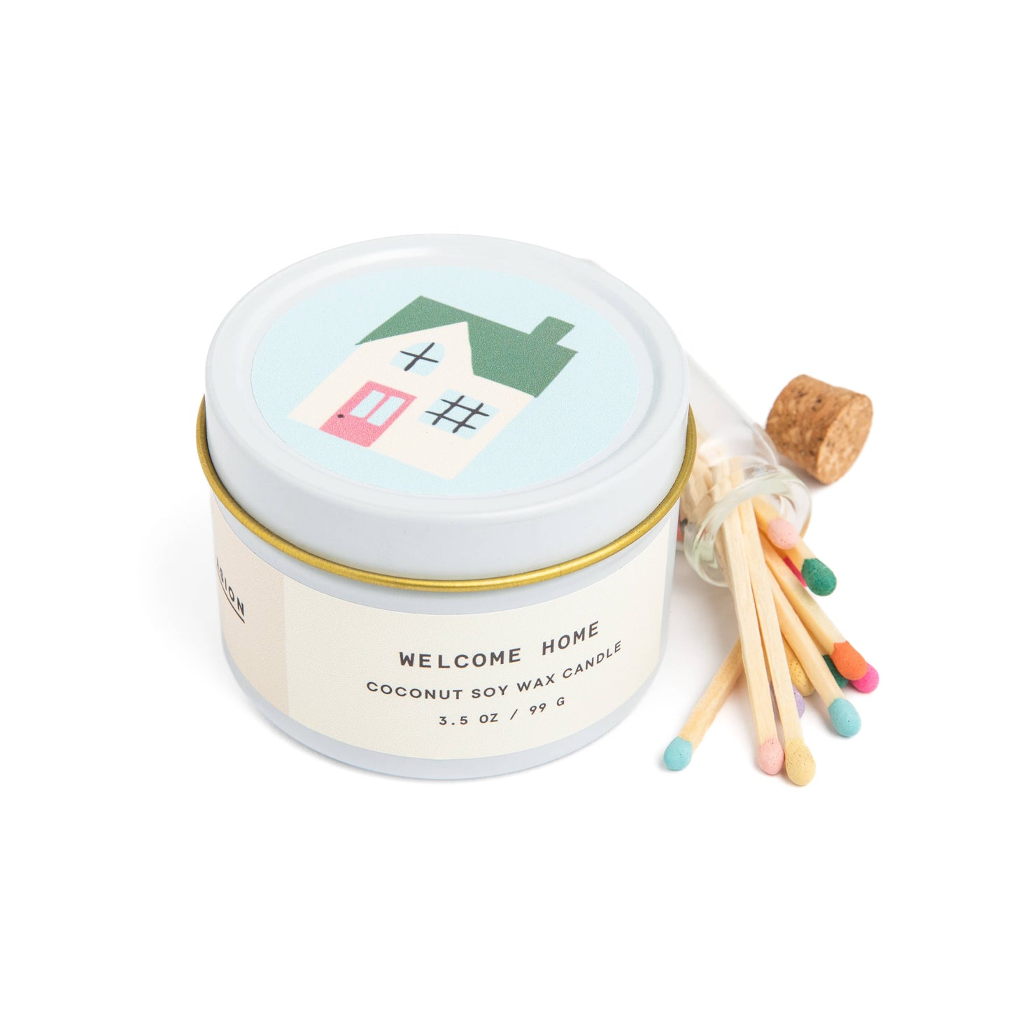 Welcome Home Scented Candle and Matches Set