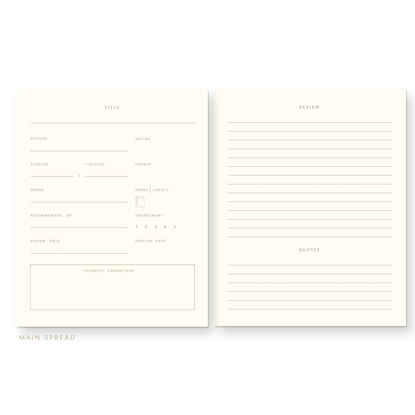 Read and Reviewed Book Log Journal