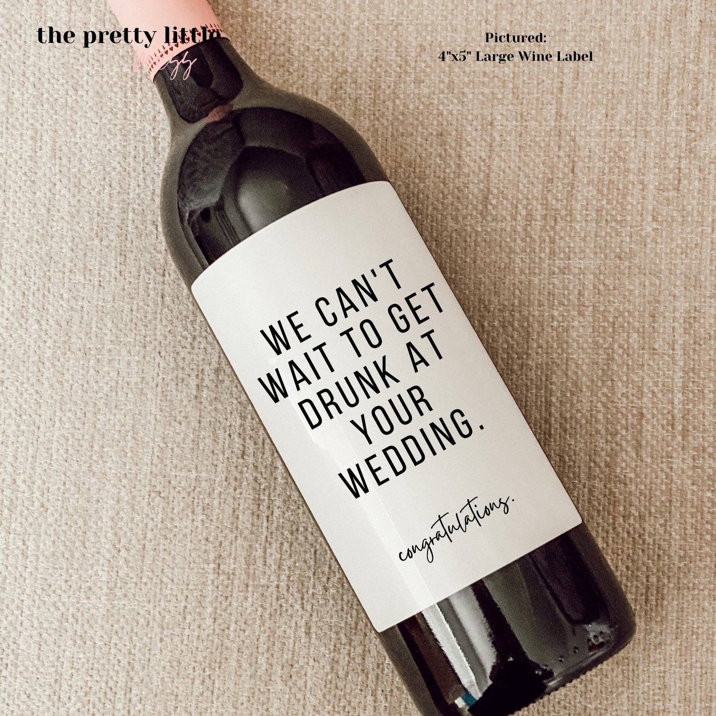 Engagement Wine Label, Engagement Gift, We Can't Wait to Get Drunk, Engagement Gift for Couples, Gift for Her, Engagement Card, Bride Gift