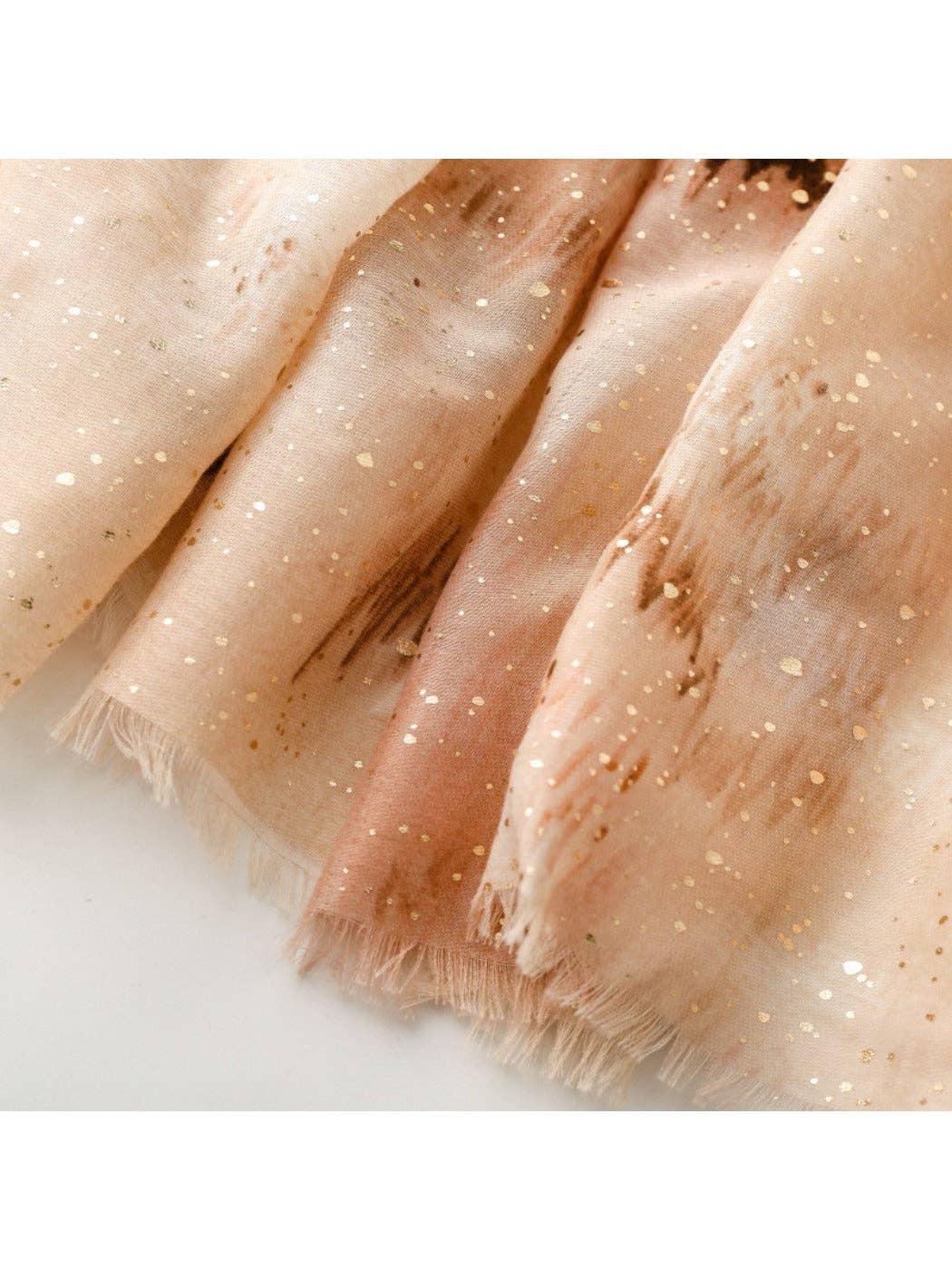 Scarvii - Gold Foil Gradient Scarf with Cloud Print