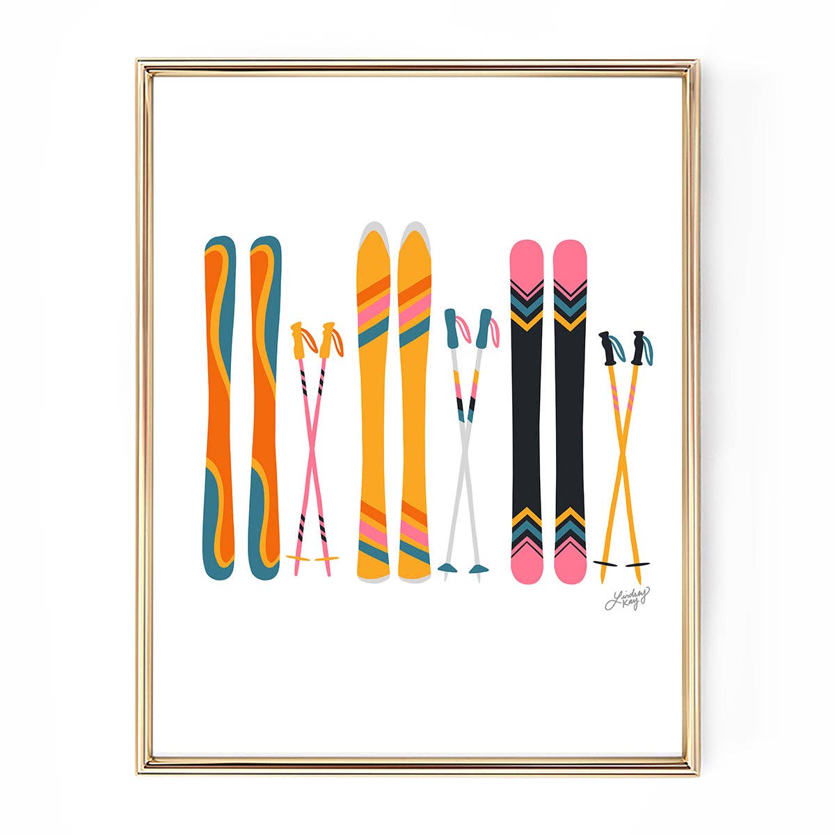 Lindsey Kay Ski's Illustration  - Framed Art Print