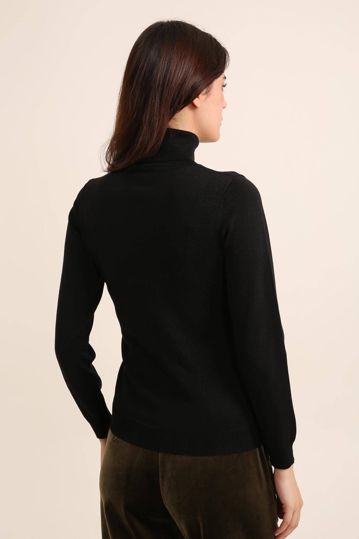 Choklate Turtleneck sweater in tencel and lurex knit