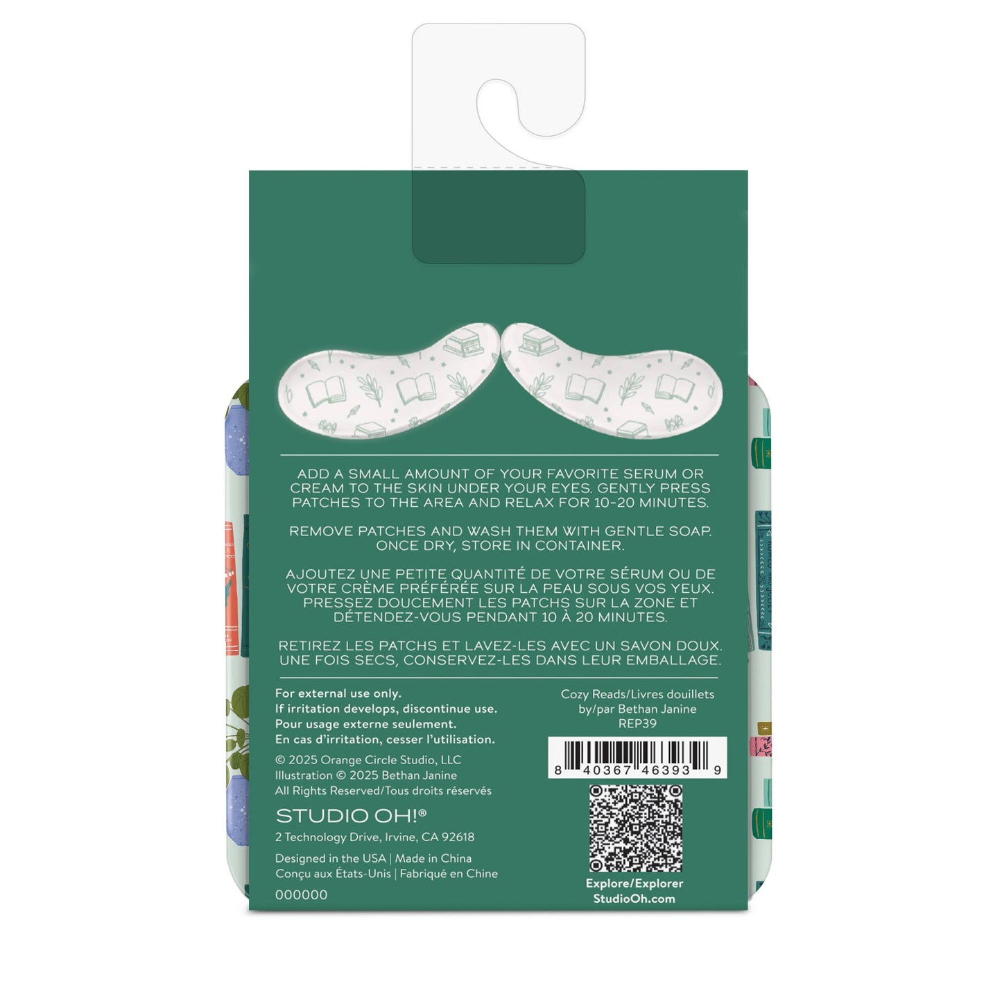 Studio Oh Cozy Reads Reusable Under-Eye Patches