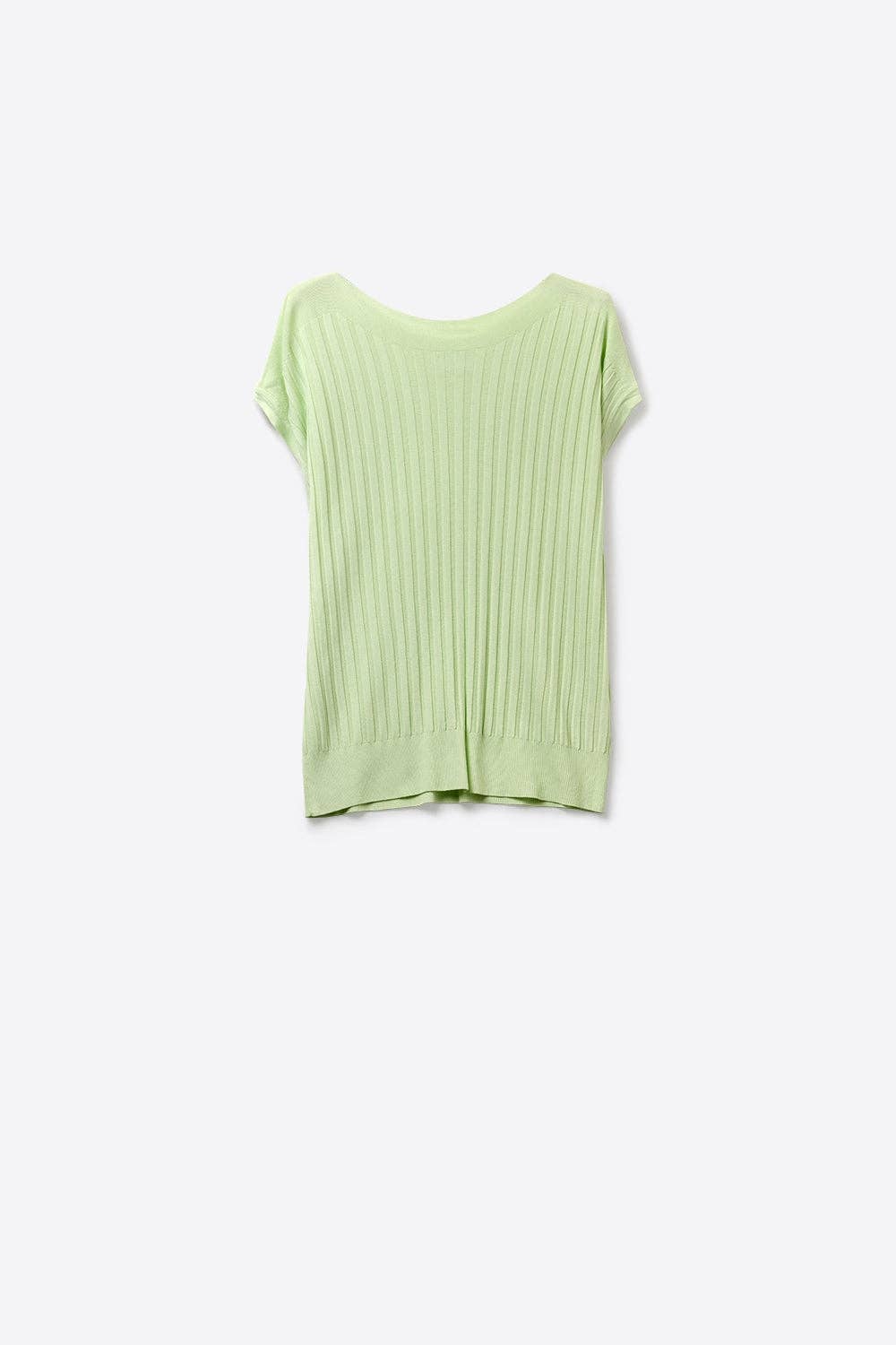 Q2 Ribbed Knit Relaxed Fit sweater in mint green