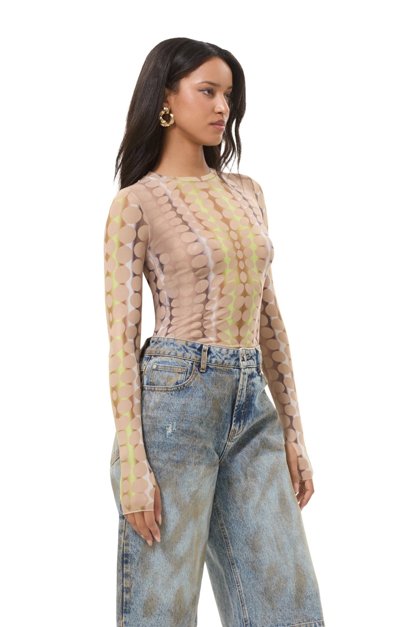 AFRM Kaylee Top - Tonal Dot