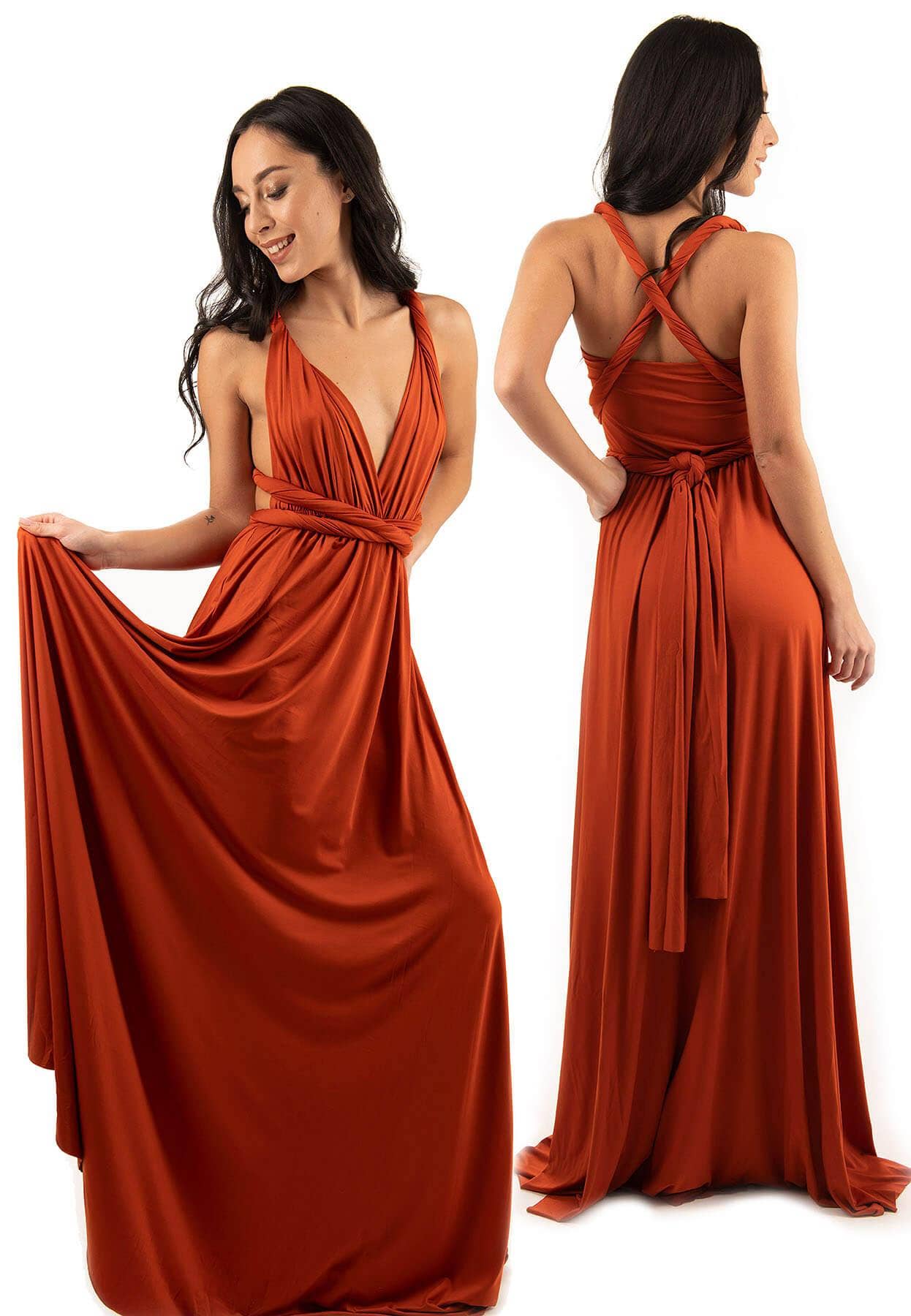 INFINITY DRESS RUST