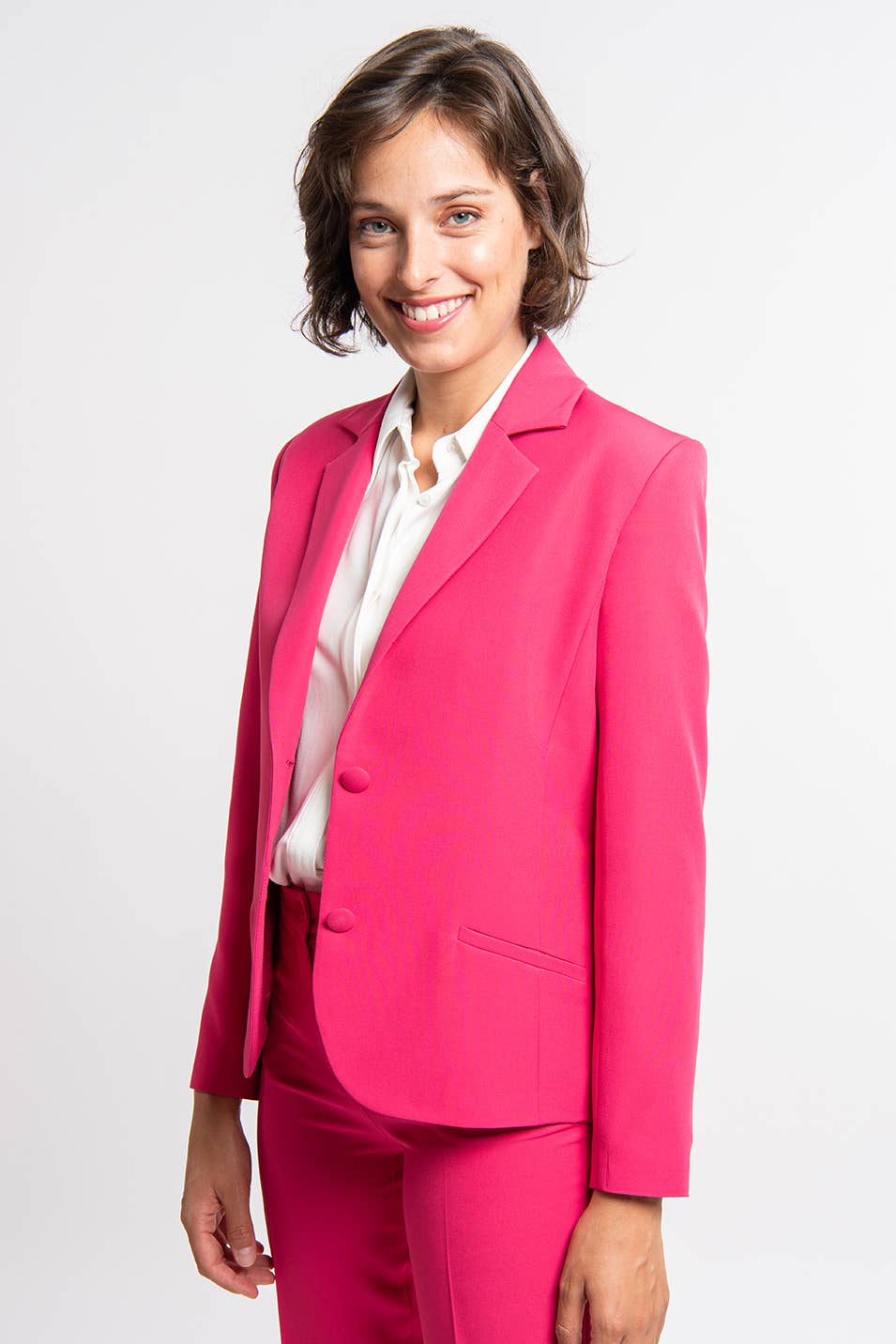 OLYMPIADES slim-fit fuchsia tailored jacket