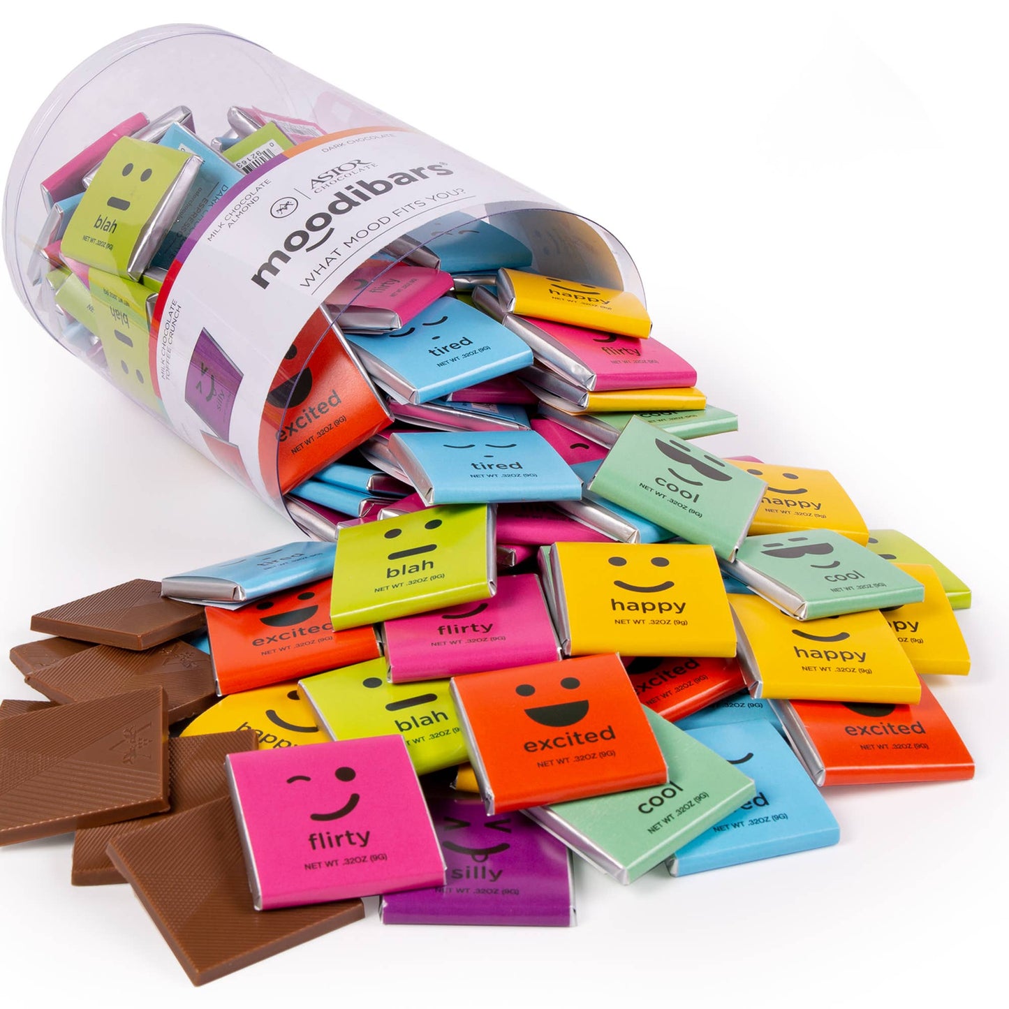 Moodibars® Squares Tub - Assorted Squares (120 pcs in tub)