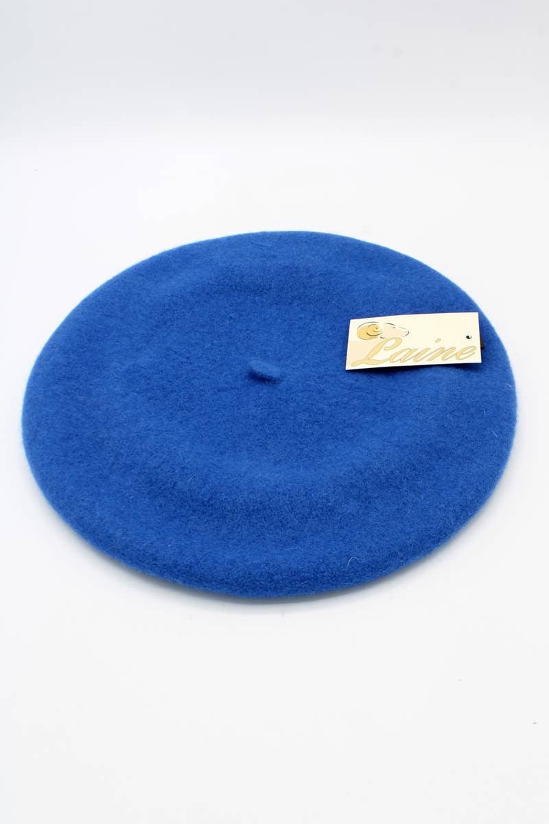 Classic beret in pure wool