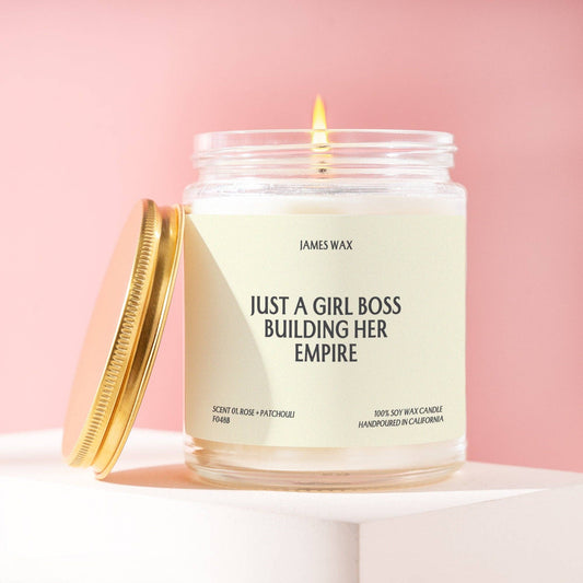 James Girl Boss Gift Just A Girl Boss Building Her Empire Candle Cheer Up Gift Entrepreneurial F048B