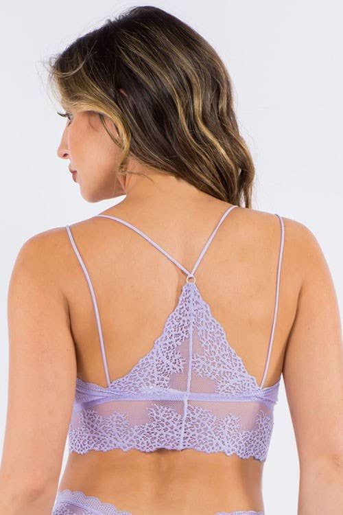 Anemone Ribbed Lace Bralette