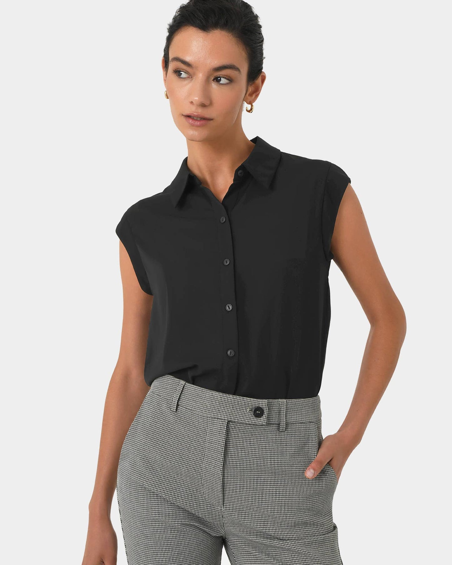 Forcast Women's Katerina Cap Sleeve Shirt