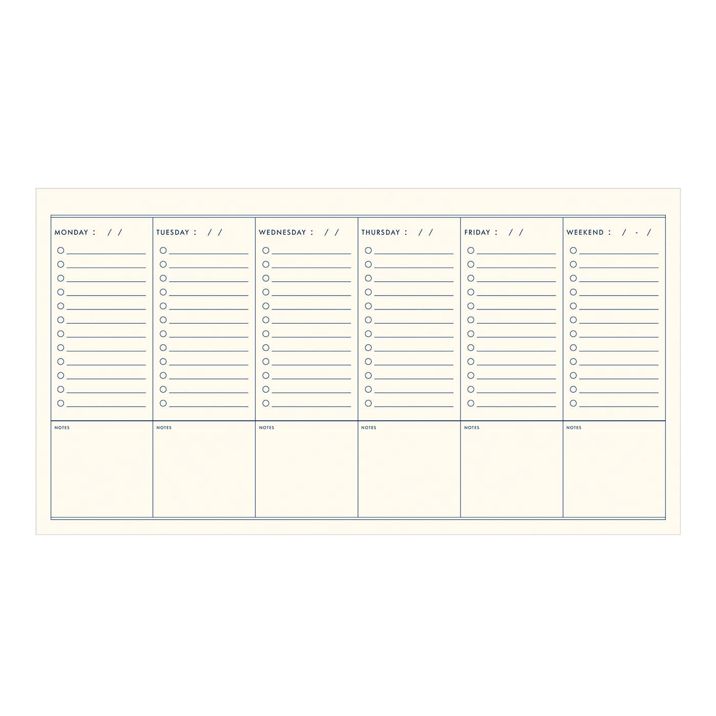 Ruff Mushroom Weekly Planner