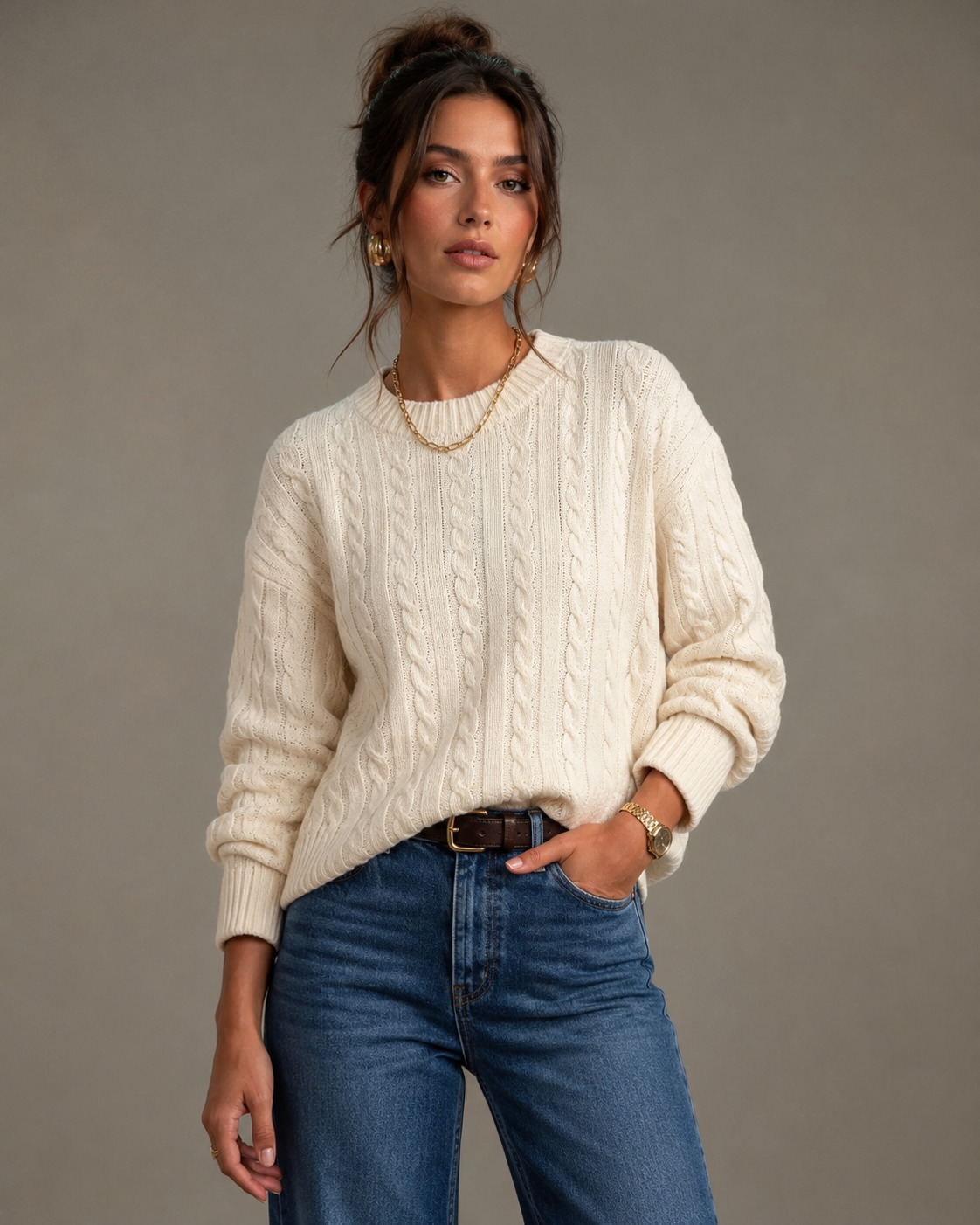 Signature Cable Knit Sweater
