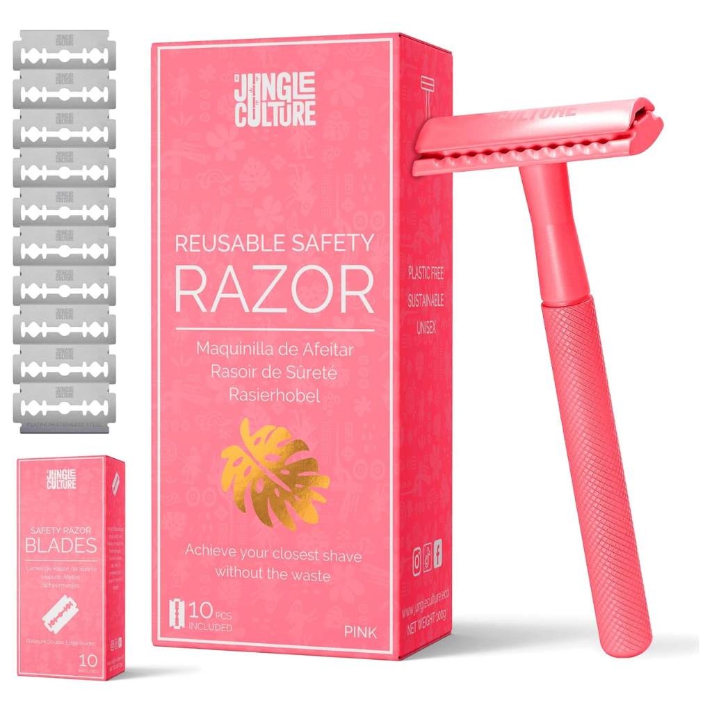 Jungle Razor WITH 10 razor blades included + stand