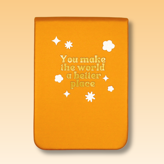 SALE - You Make The World - Leatherette Pocket Journal