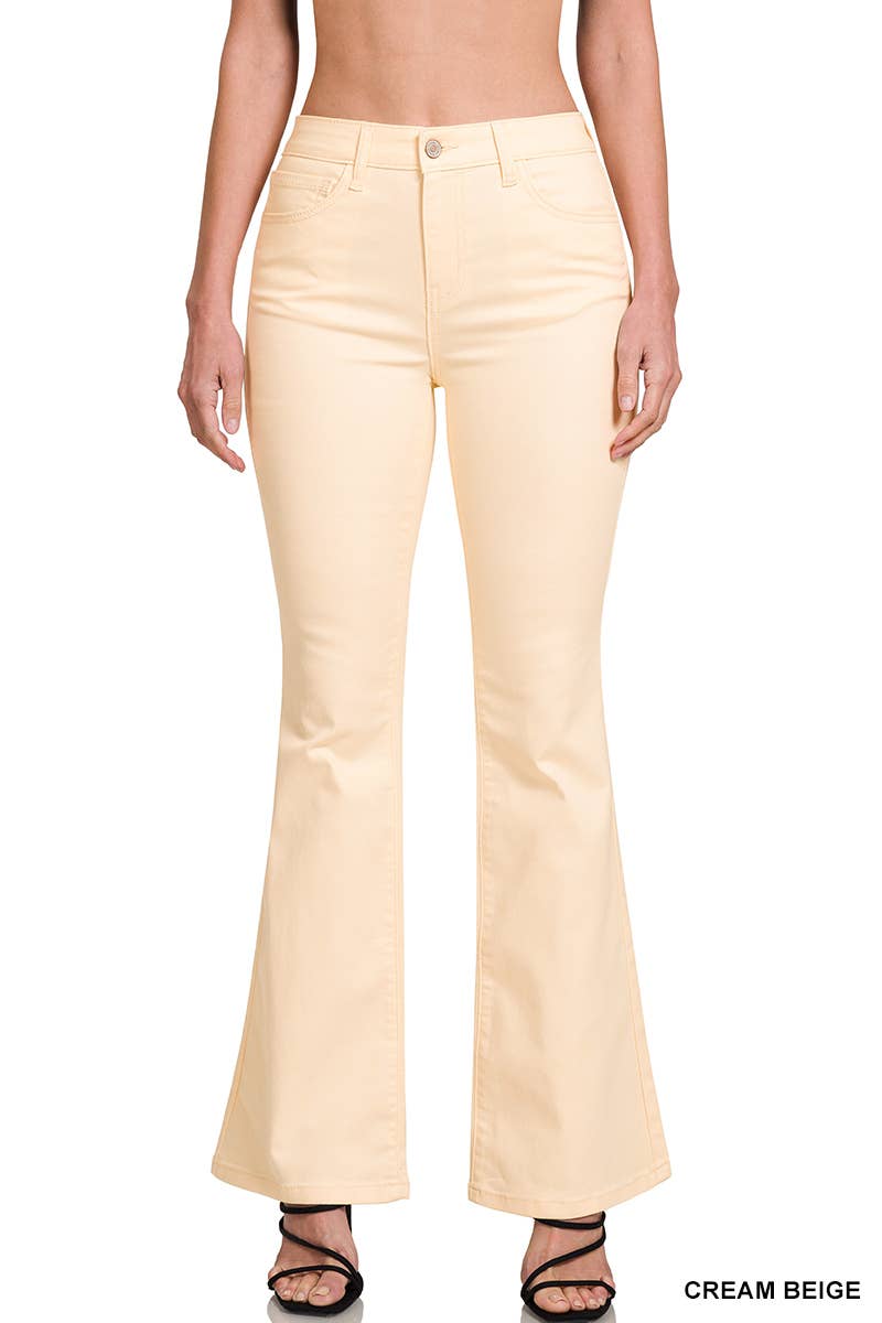 Zenana High-rise Bootcut Color Denim Pants