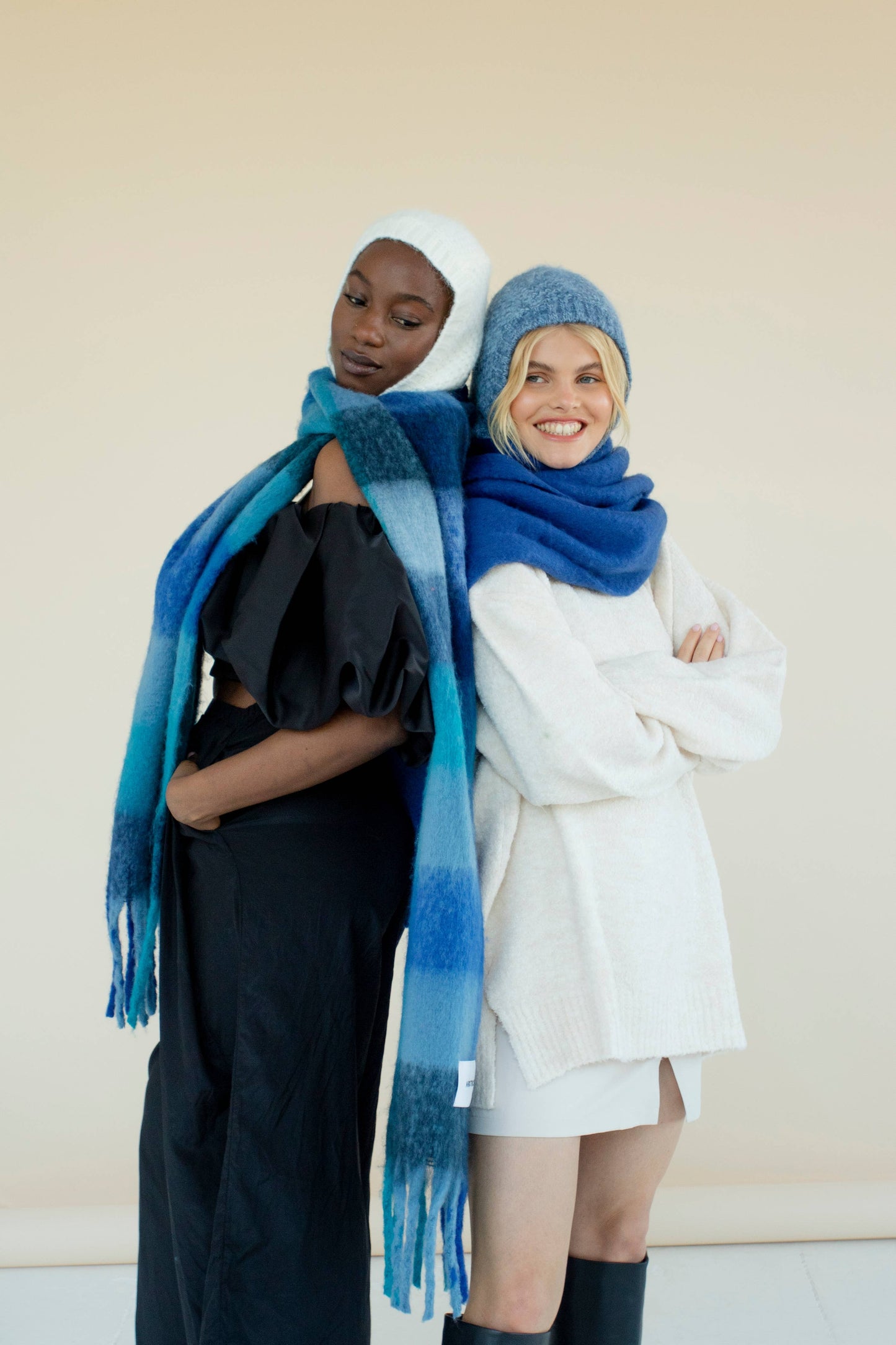 The Reykjavik Scarf - Blue Check - AW23