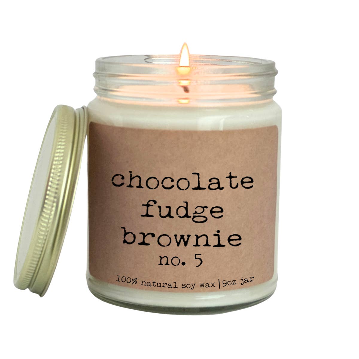 Moonlight Chocolate Fudge Brownie Candle - 9oz Glass Jar - Apothecary
