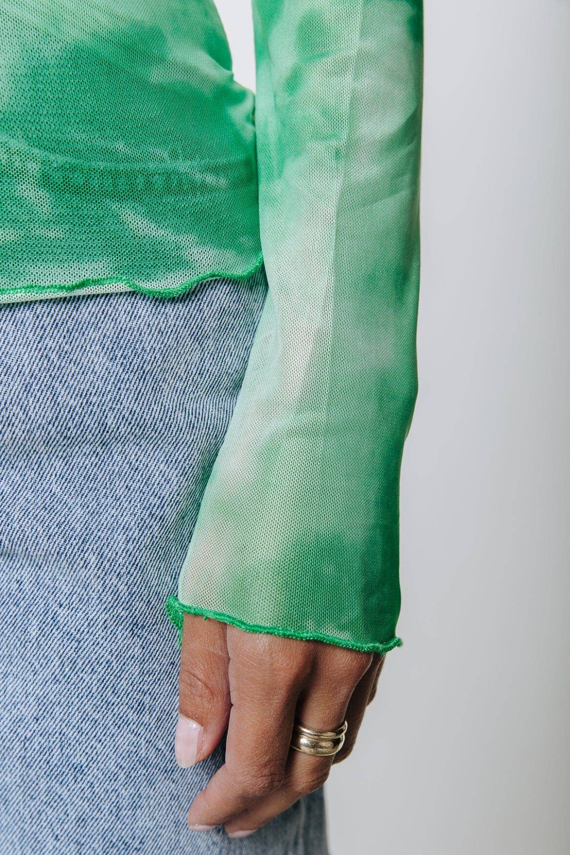 Colourful Neyo Tie Dye Mesh Top | Mint