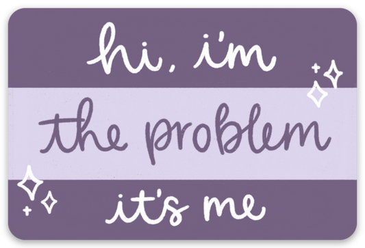 Elyse Taylor Swift Inspired Hi, I'm the Problem Sticker, 3x2.75in