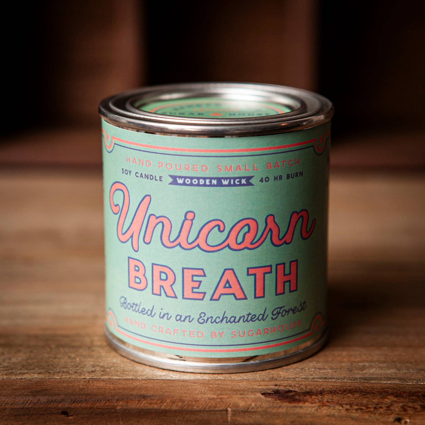 Unicorn Breath Soy Candle with Wooden Wick