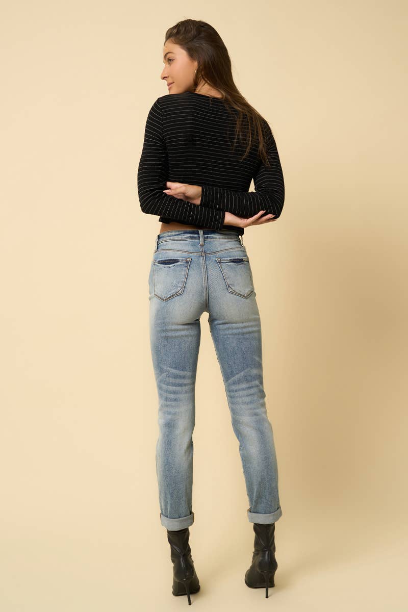 Insane High Rise Girlfriend Jeans