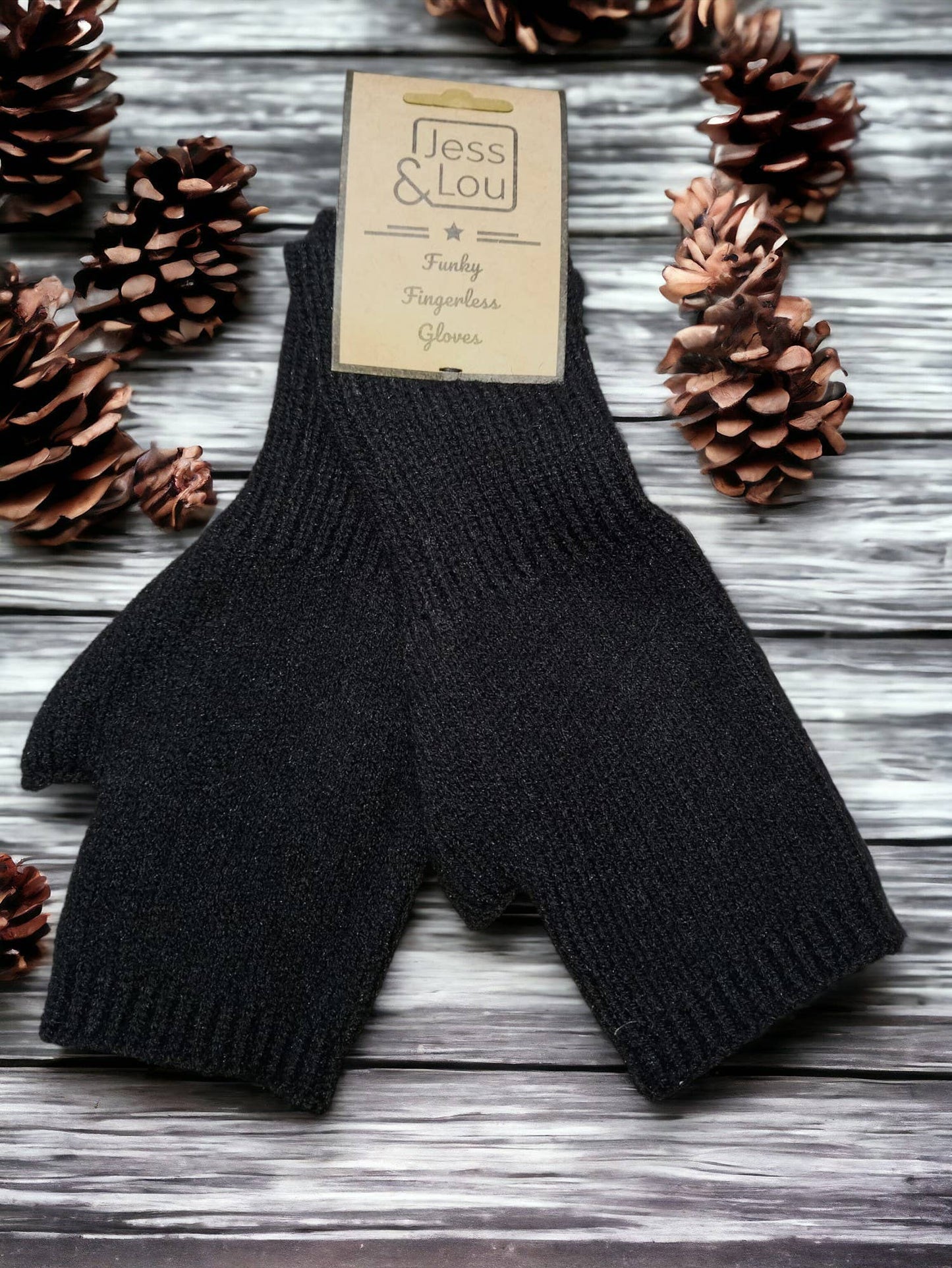 Warm & Classic: Plain Knit Fingerless Gloves