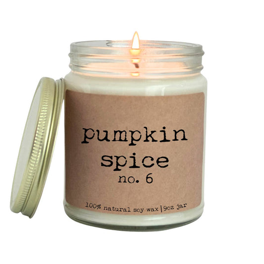 Moonlight Pumpkin Spice Scented Candle - 9oz Glass Jar - Apothecary