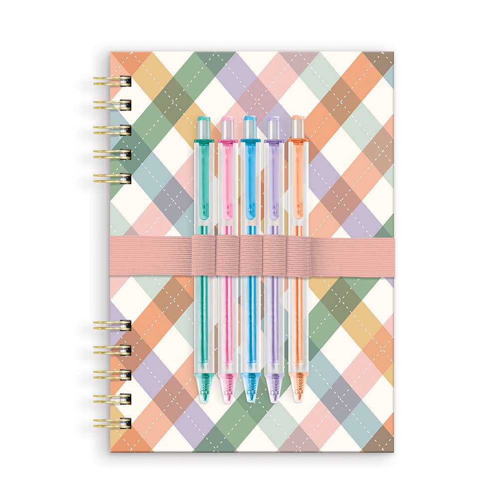Studio As If Argyle Harper Split-Spiral Notebook & Pen Set