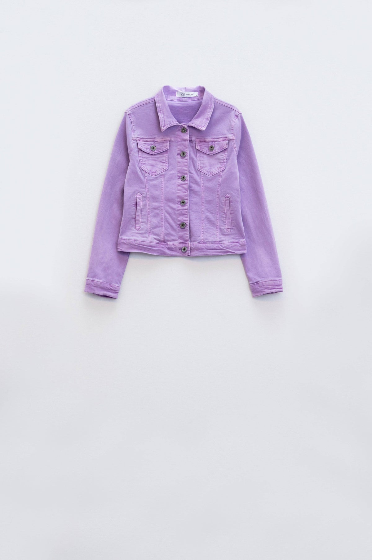 Q2 Slim denim trucker jacket in Lilac