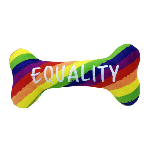 Huxley Pride Equality Bone Dog Toy